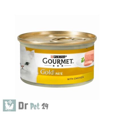 کنسرو غذای گربه گورمت با طعم مرغ Gourmet Gold Mousse with Chicken وزن 85 گرم_659d288381fbd.jpeg